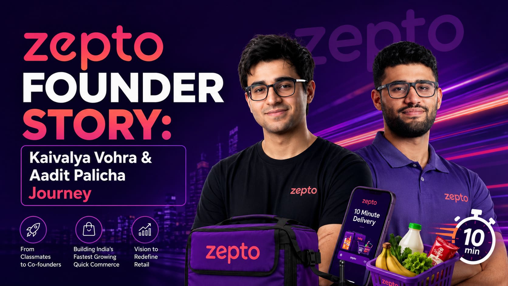 Zepto Founder Story: How Kaivalya Vohra & Aadit Palicha Built a Billion-Dollar Startup